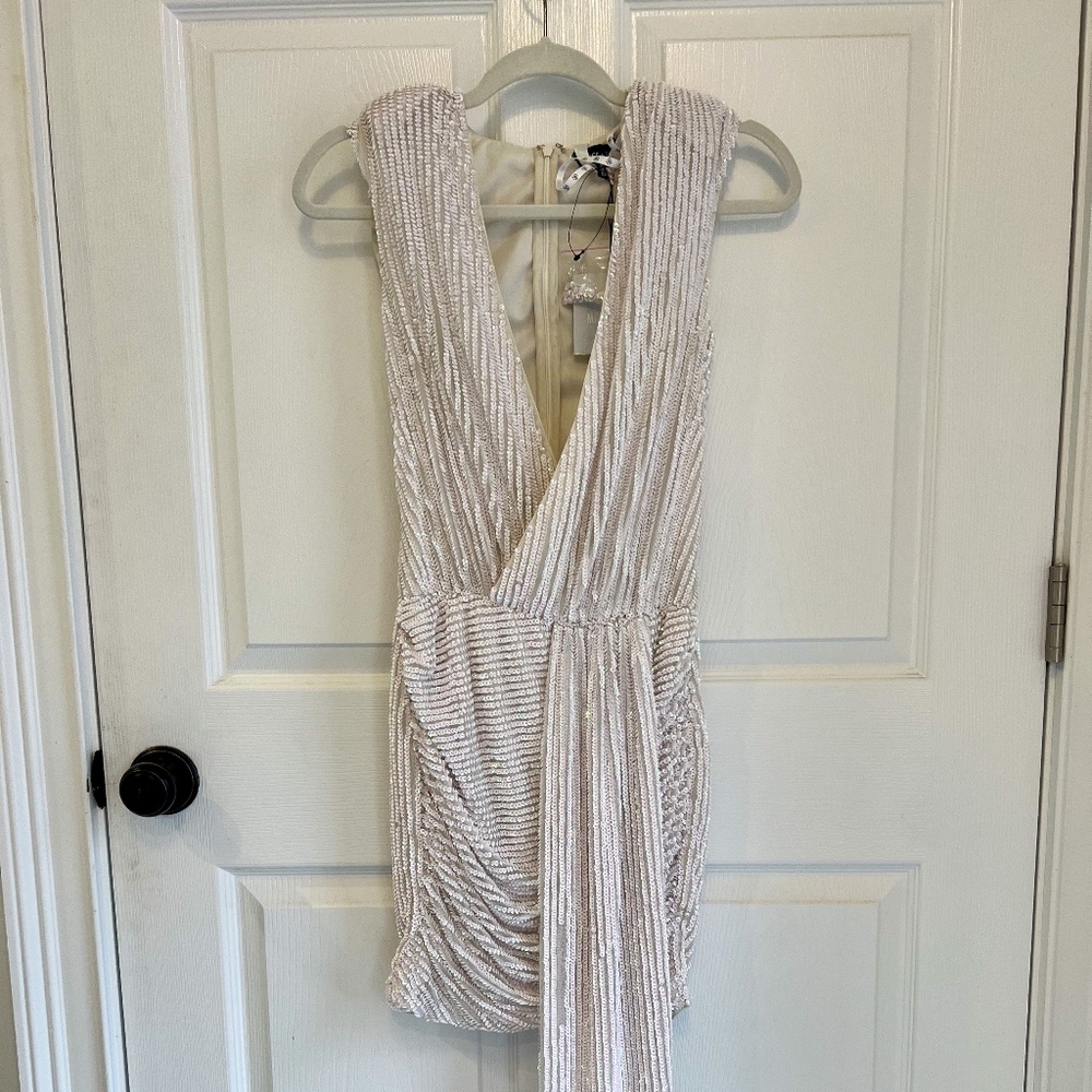 Missguided Peace + Love Sequin Drape Wrap Dress